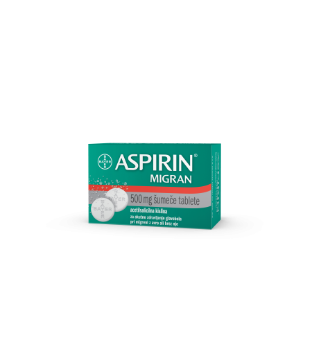 Aspirin Migran 500mg, šumeče tablete (12x)