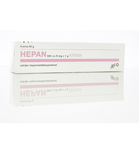 Hepan 500i.e./g / 5mg/g krema, 50g