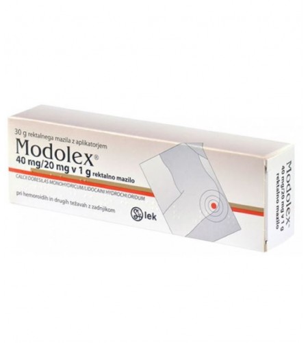 Modolex,  rektalno mazilo