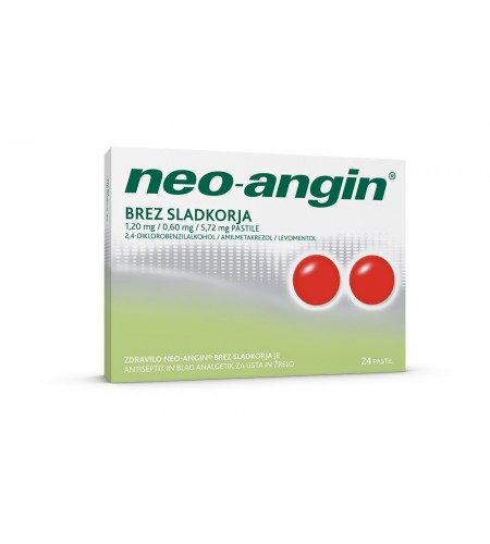 Neo-angin brez sladkorja, 24 pastil