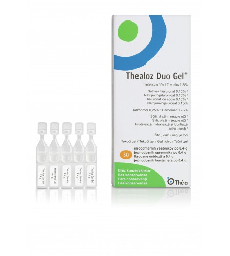 Thealoz Duo Gel, gel za oči, 30 enoodmernih vsebnikov