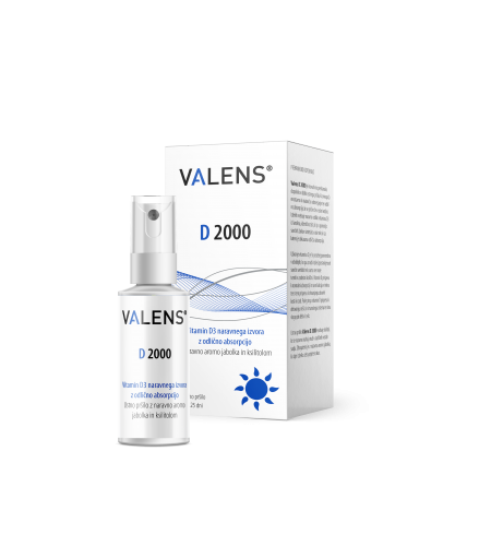 Valens D 2000, ustno pršilo, 25mL