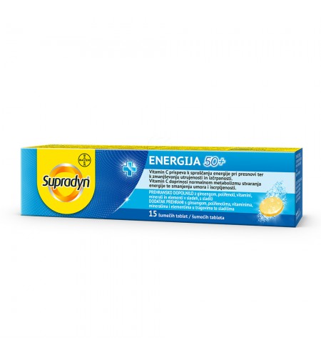 SUPRADYN Energija 50+, 15 šumečih tablet
