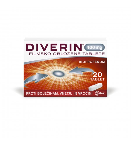 Diverin filmsko obložene tablete 400 mg 20 tablet