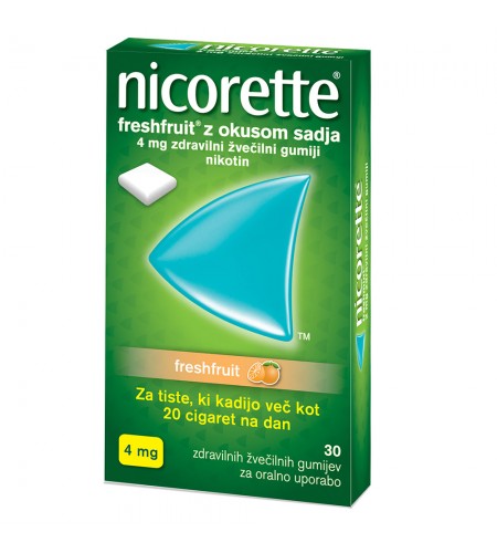 Nicorette Freshfruit 4mg, 30 žvečilnih gumijev