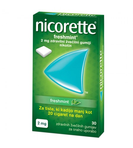 Nicorette Freshmint 2mg, 30 žvečilnih gumijev