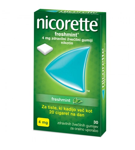 Nicorette Freshmint 4mg, 30 žvečilnih gumijev