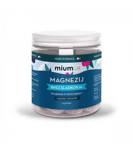 MIUM LAB Magnezij gumiji brez sladkorja 42 x