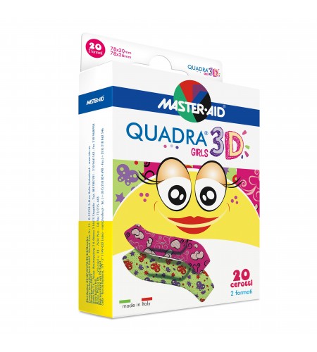 QUADRA 3D obliž za deklice 20x
