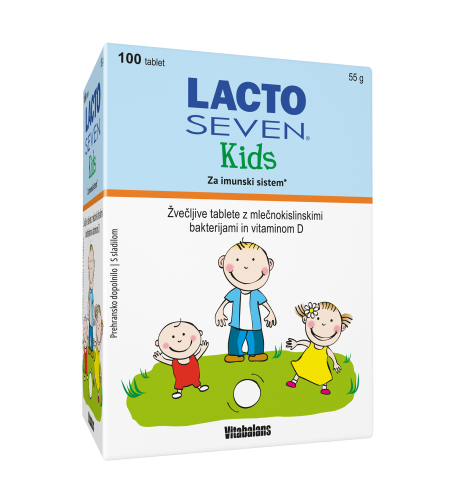 LactoSeven Kids 100 žveč. tbl